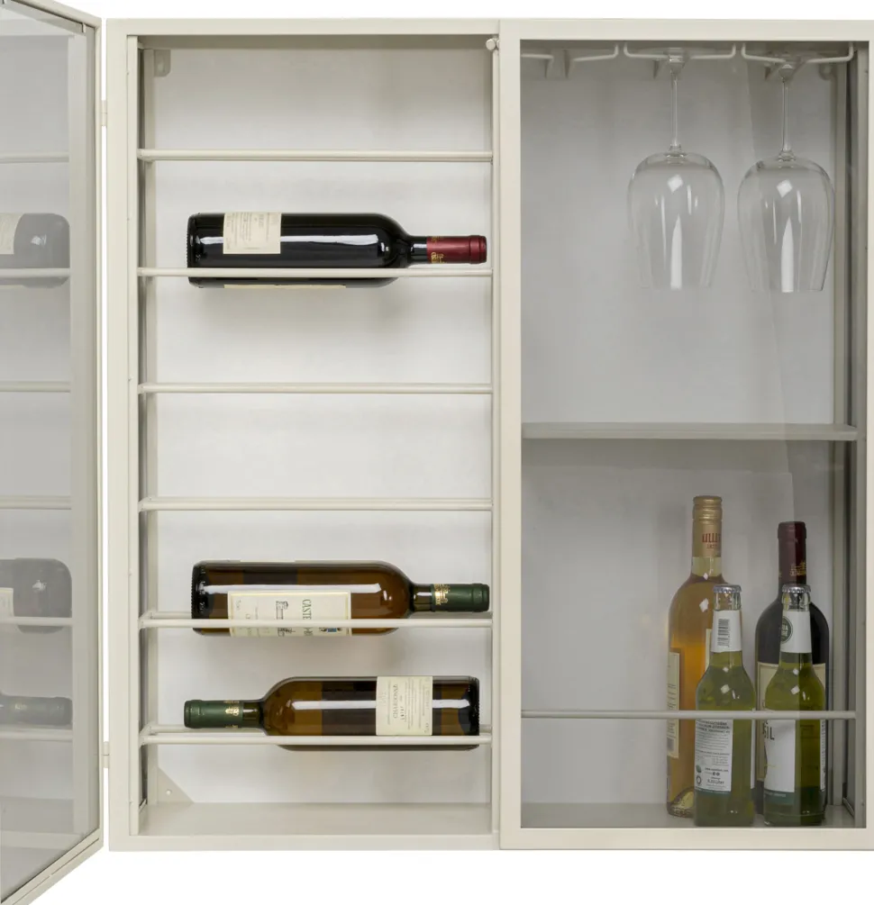 Wandweinregal Porto Greige 75x80cm