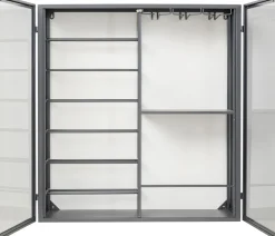 Wandweinregal Porto Schwarz 75x80cm