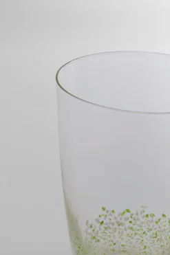 Wasserglas Confetti Grün 15 cm