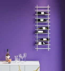 Weinregal Cape Town Hellgrau 45x136cm