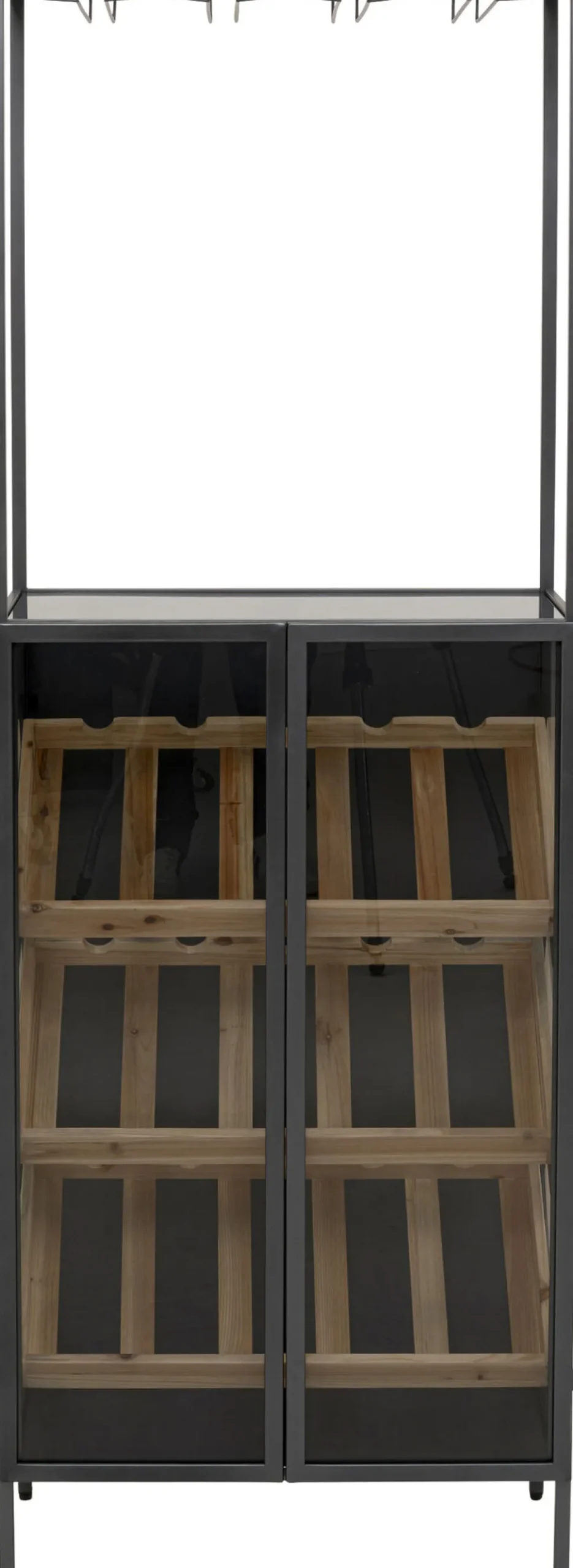 Weinregal Porto Bar Schwarz 60x170cm