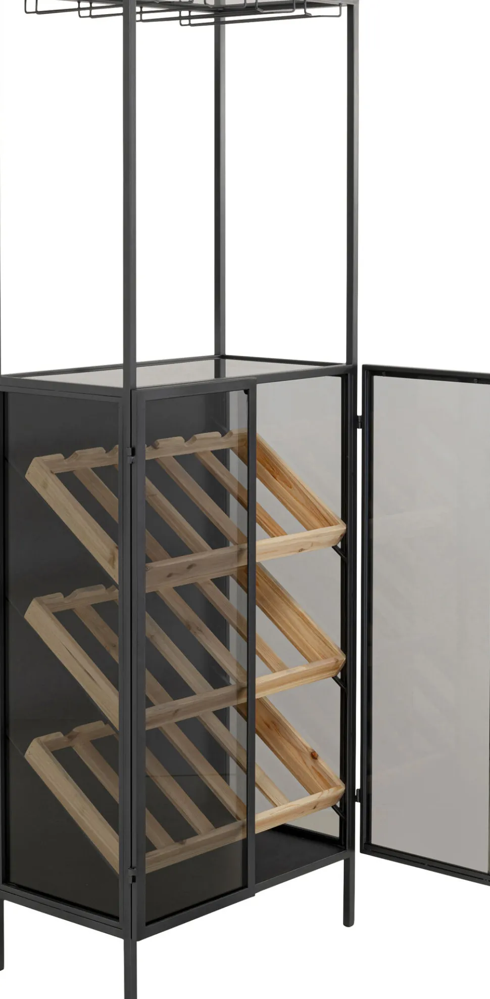 Weinregal Porto Bar Schwarz 60x170cm