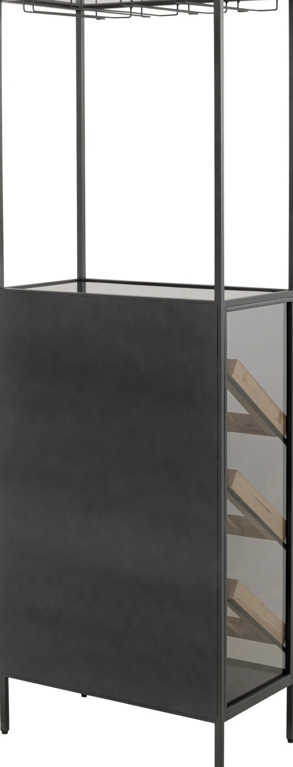 Weinregal Porto Bar Schwarz 60x170cm