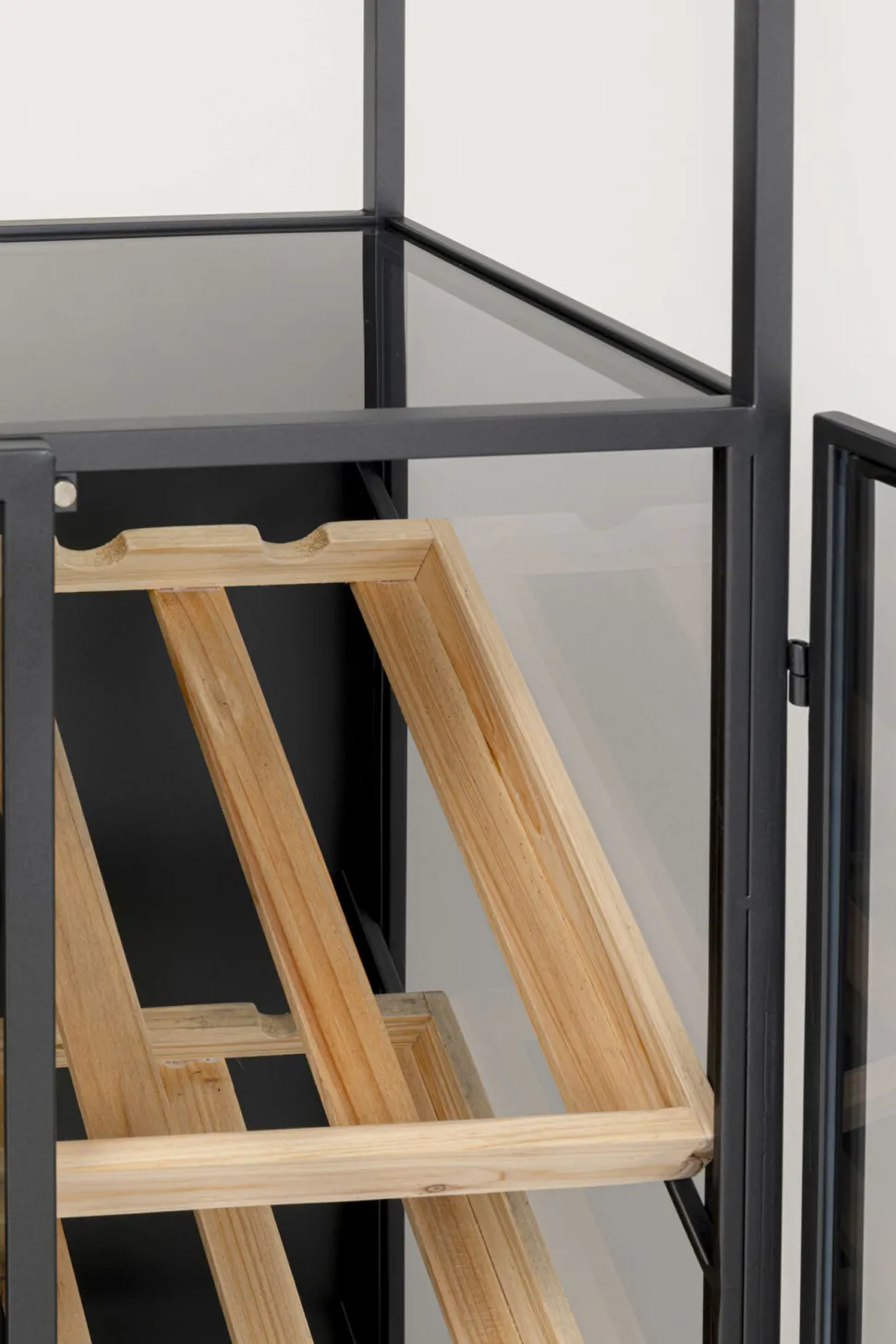 Weinregal Porto Bar Schwarz 60x170cm